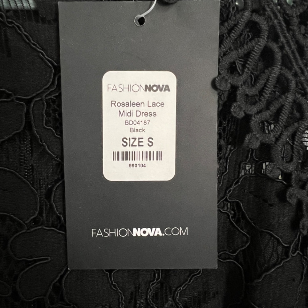 FASHION NOVA ROSALEEN MINI DRESS, BLK, S - Picture 5 of 7